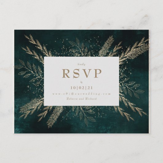 vergulde weide briefkaart (Voorkant)