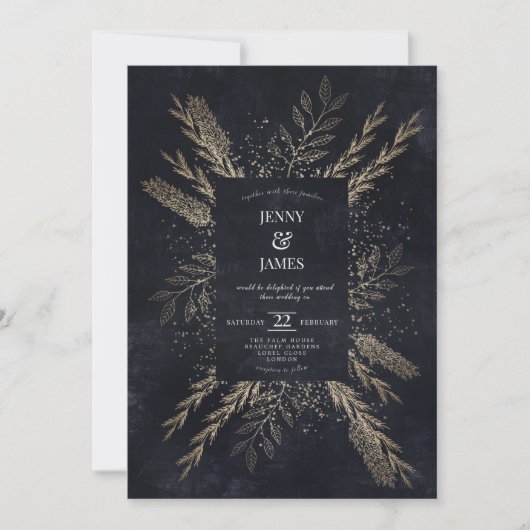 vergulde weide feestdagenkaart (Voorkant)