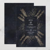 vergulde weide feestdagenkaart (Voorkant / Achterkant)