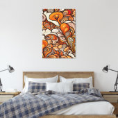 Vergulde wervelingen canvas afdruk (Insitu (Slaapkamer))