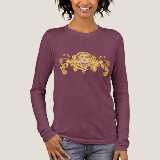 Vergulde Wijngaard Crest Tri-Blend Shirt (Voorkant)