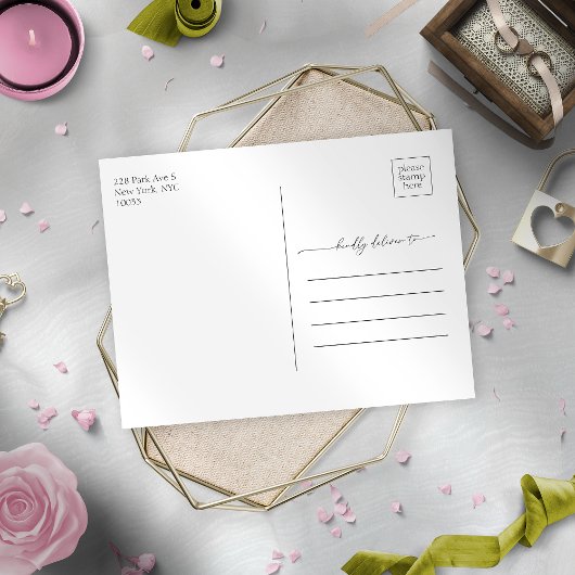 Vergulde Wildflower Lente Bruiloft Save The Date Briefkaart