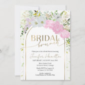 Vergulde Wildflower Spring Bridal Brunch Uitnodigi Kaart (Voorkant)