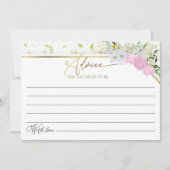 Vergulde Wildflower Spring Vrijgezellenfeest Advie Kaart (Voorkant)