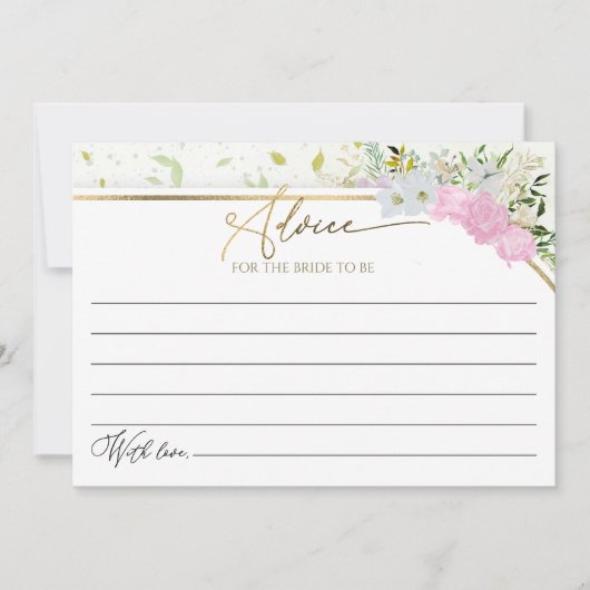 Vergulde Wildflower Spring Vrijgezellenfeest Advie Kaart (Voorkant)