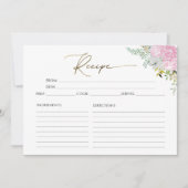 Vergulde Wildflower Spring Vrijgezellenfeest Recep Kaart (Voorkant)