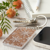 Vergulde Winterkristallen Sleutelhanger (Voorkant Rechts)