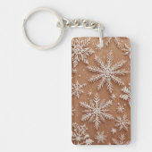 Vergulde Winterkristallen Sleutelhanger (Voorkant)