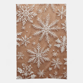 Vergulde Winterkristallen Theedoek