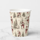 vergulde yule afsnijdsels: feestelijk papieren bekers (Achterkant)