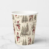 vergulde yule afsnijdsels: feestelijk papieren bekers (Rechts)