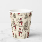 vergulde yule afsnijdsels: feestelijk papieren bekers (Voorkant)