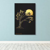 Vergulde Zen Horizon Museumkwaliteit Gallery Canva Canvas Afdruk (Insitu (Houten vloer))