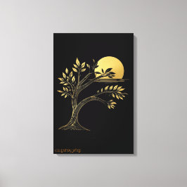 Vergulde Zen Horizon Museumkwaliteit Gallery Canva Canvas Afdruk