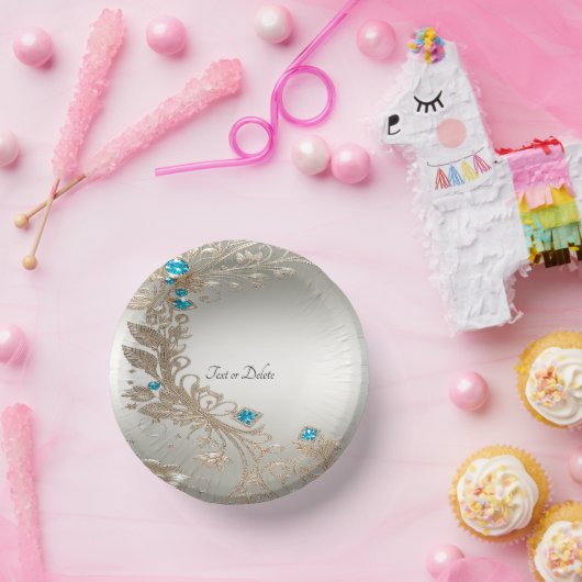 Vergulden Blauwe Stenen Papierkommen Versieren Papieren Kommen (Feest)