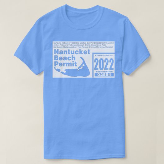 Vergunning 2022 "Nantucket off road" (2) T-shirt (Design voorkant)