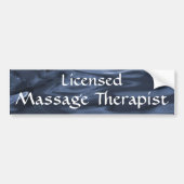 Vergunning gegeven massagetherapie 2 (blauw) bumpersticker (Voorkant)
