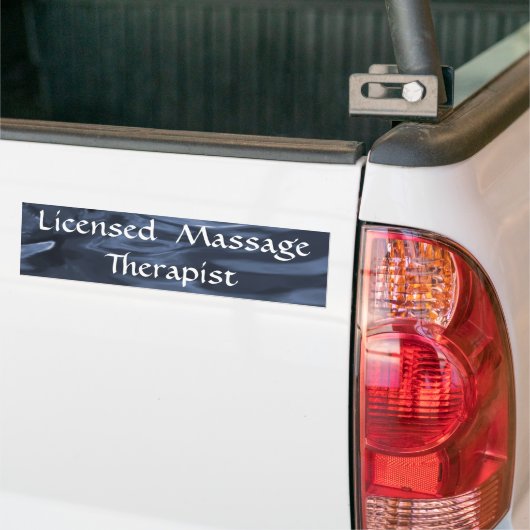 Vergunning gegeven massagetherapie (blauw) bumpersticker (Op Truck)