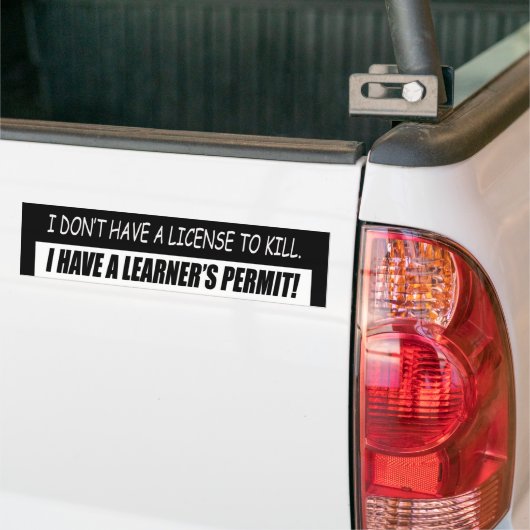 Vergunning om Bumpersticker te doden (Op Truck)