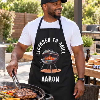 Vergunning om Moderne Vader Grillmaster Koken te G Schort