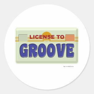 Vergunning Om Pret Logo Feest Ontwerp Ronde Sticker