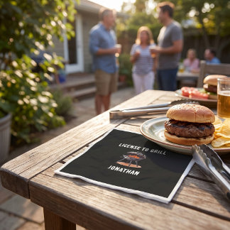 Vergunning om te grillen Chef Vader Grillmaster Ch Servet