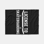 Vergunning om te Skateboarden - Grappig Skateboard Fleece Deken (Voorkant (Horizontaal))