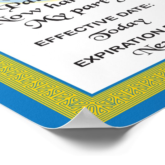 Vergunning tot afboeking achteraf poster (Hoek)