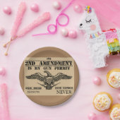 VERGUNNING TWEEDE AMMENDEMENT PISTOOL PAPIEREN BORDJE (Feest)