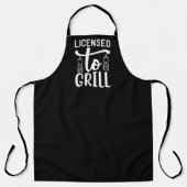 Vergunning verleend aan Grill BBQ Large Black Apro Schort (Voorkant)