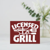 Vergunning verleend aan Grill Briefkaart (Staand voorkant)