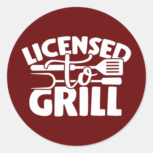 Vergunning verleend aan Grill Ronde Sticker (Voorkant)