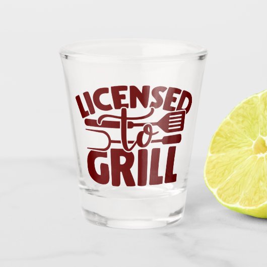 Vergunning verleend aan Grill Shot Glas (Voorkant)