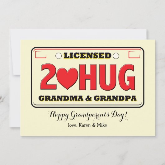 Vergunning verleend aan Hug Grandparent Day Card Kaart (Voorkant)