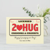 Vergunning verleend aan Hug Grandparent Day Card Kaart (Staand voorkant)