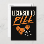 Vergunning verleend aan Pill Pharmacist Pharmacy T Briefkaart (Voorkant / Achterkant)