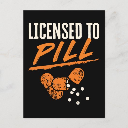 Vergunning verleend aan Pill Pharmacist Pharmacy T Briefkaart (Voorkant)