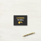 Vergunning verleend aan verkoop post-it® notes (Op bureau)