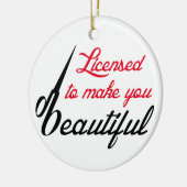 Vergunning verleend keramisch ornament (Links)