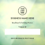 Vergunning voertuig ID aangepaste tekst auto vrach Raamsticker (Vel 3)