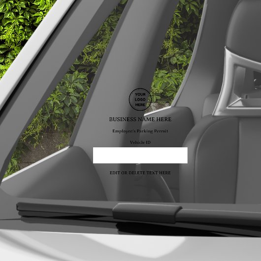 Vergunning voertuig ID aangepaste tekst auto vrach Raamsticker