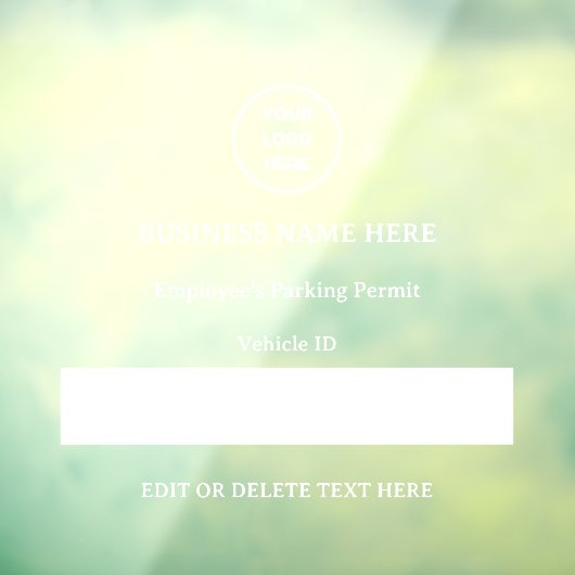 Vergunning voertuig ID aangepaste tekst auto vrach Raamsticker (Vel 3)