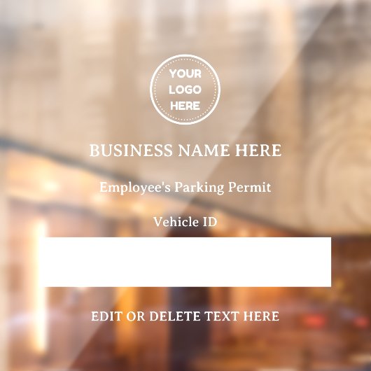 Vergunning voertuig ID aangepaste tekst auto vrach Raamsticker (Vel 2)