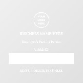 Vergunning Voertuig ID Klanttekst Auto Vrachtwagen Raamsticker (Vel)