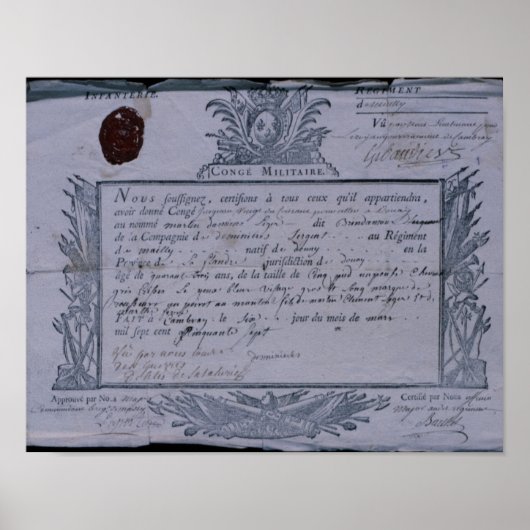 Vergunning voor de slag om Rossbach, 1757 Poster (Voorkant)