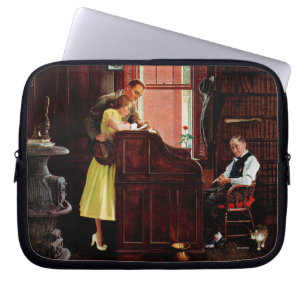 Vergunning voor huwelijk door Norman Rockwell Laptop Sleeve