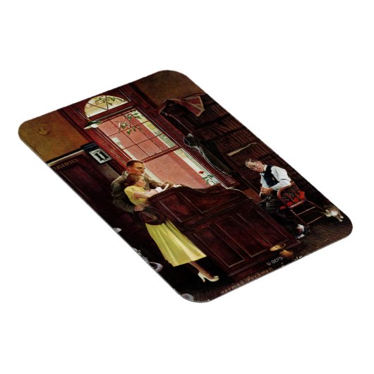 Vergunning voor huwelijk door Norman Rockwell Magneet (Rechterzijde)