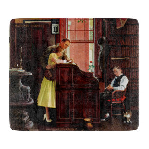 Vergunning voor huwelijk door Norman Rockwell Snijplank