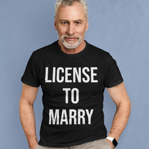 Vergunning voor marry Funny Wedding OrdaÏNSE T-shirt