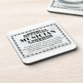 Vergunning voor muzikanten drankjes onderzetter (Linkerzijde)